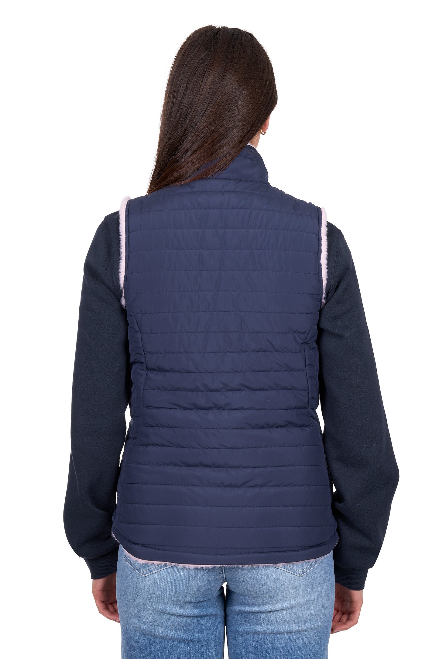 X6W2694573 Wrangler Women's Marta Reversible Vest Navy/Pink