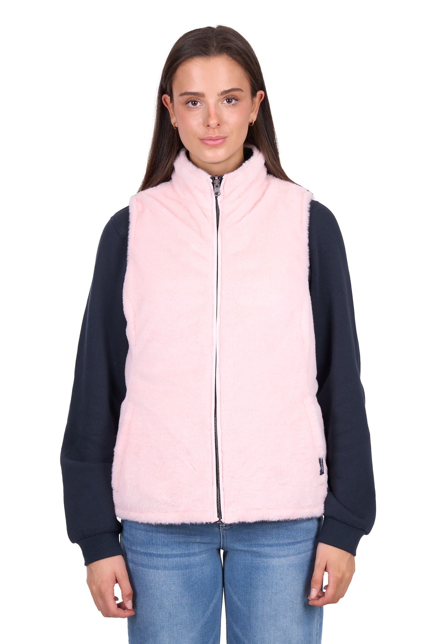 X6W2694573 Wrangler Women's Marta Reversible Vest Navy/Pink