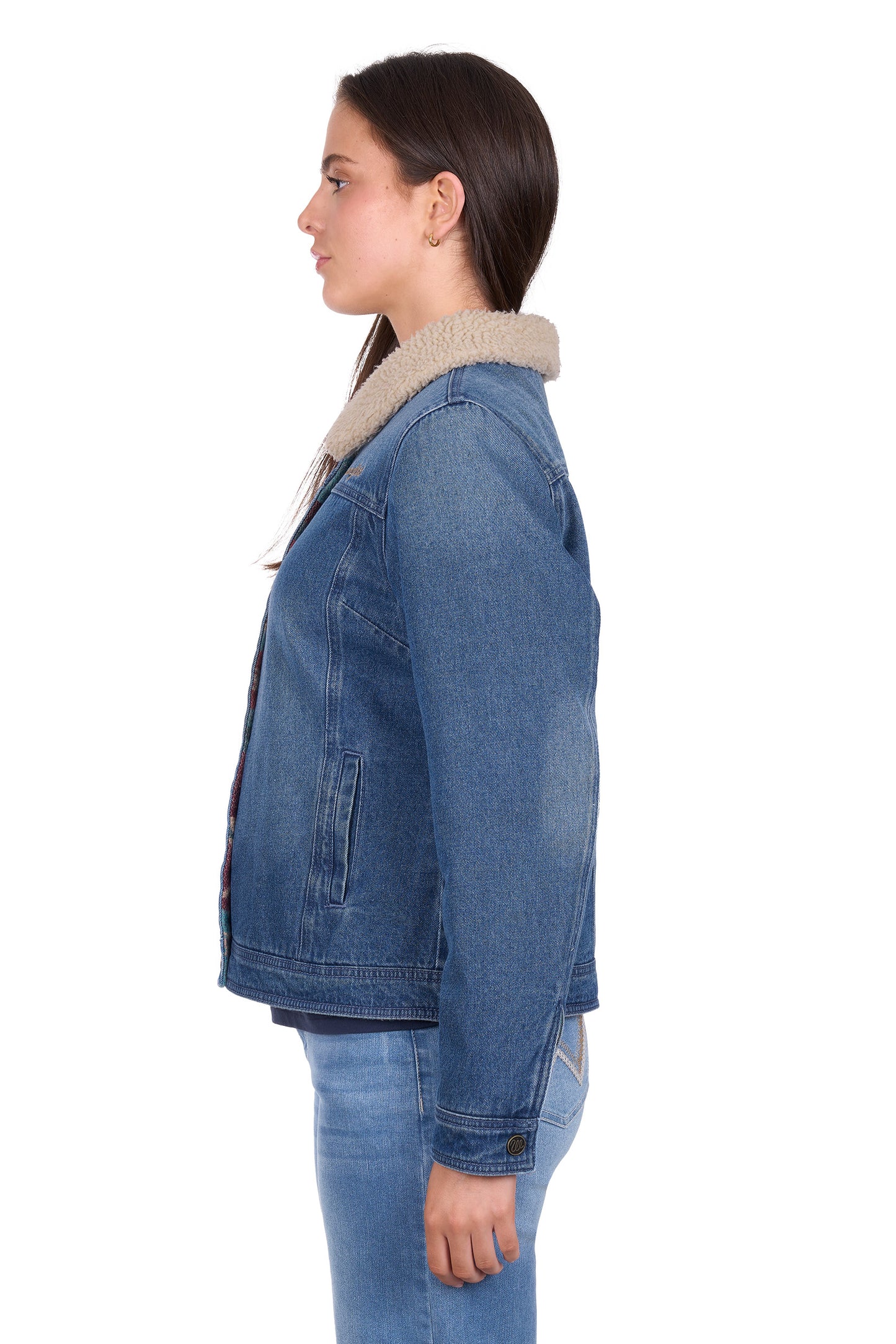 X6W2701568 Wrangler Women's Dixie Revs Jacket Denim/Multi