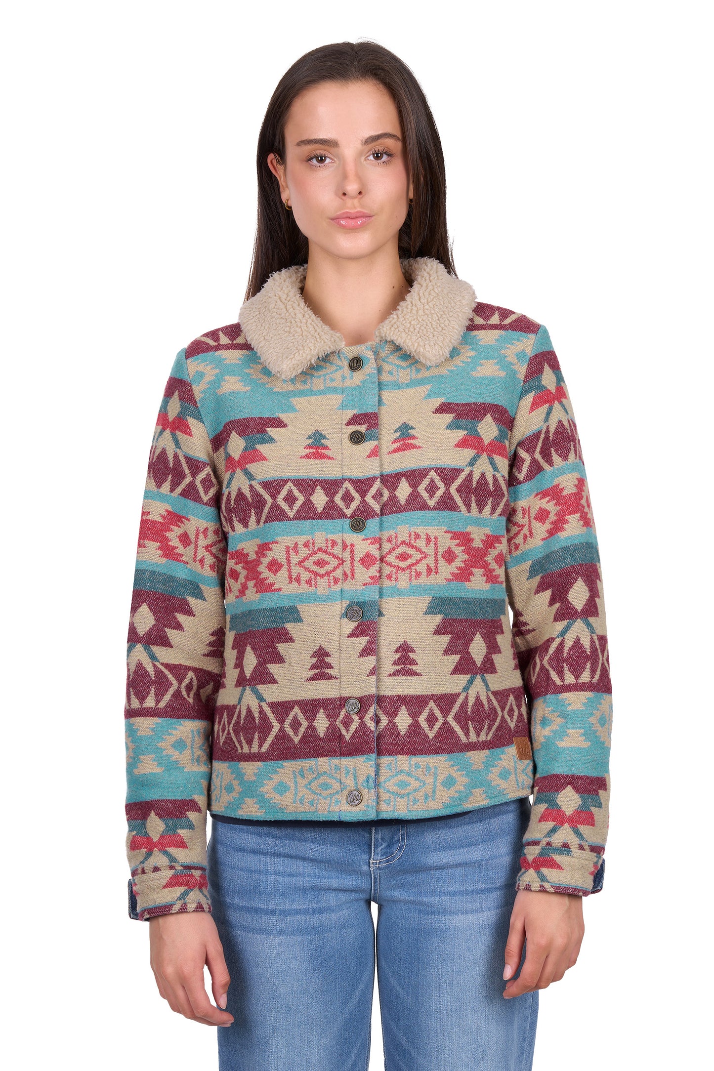 X6W2701568 Wrangler Women's Dixie Revs Jacket Denim/Multi