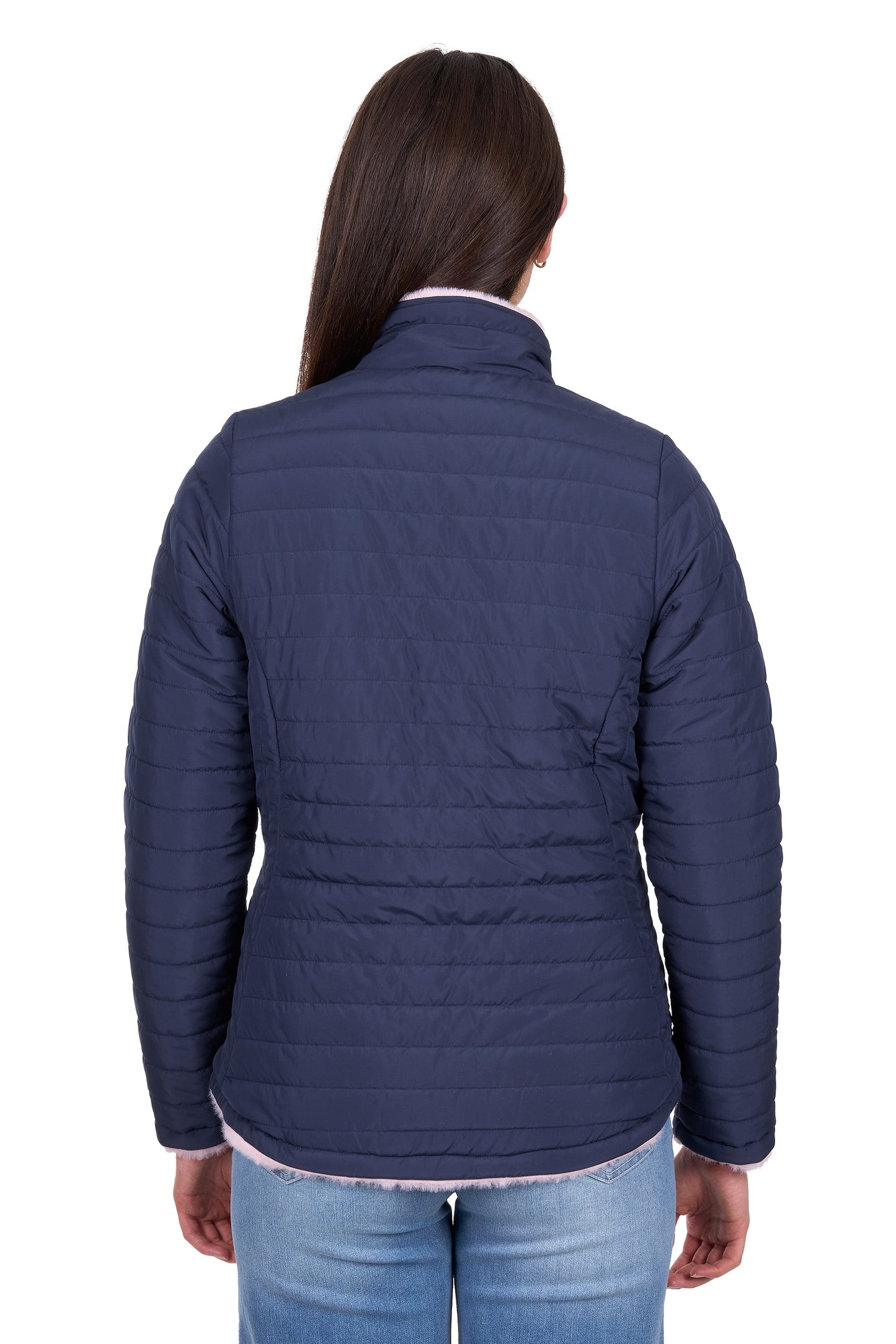 X6W2790572 Wrangler Women's Marta Reversible Jacket Navy/Pink