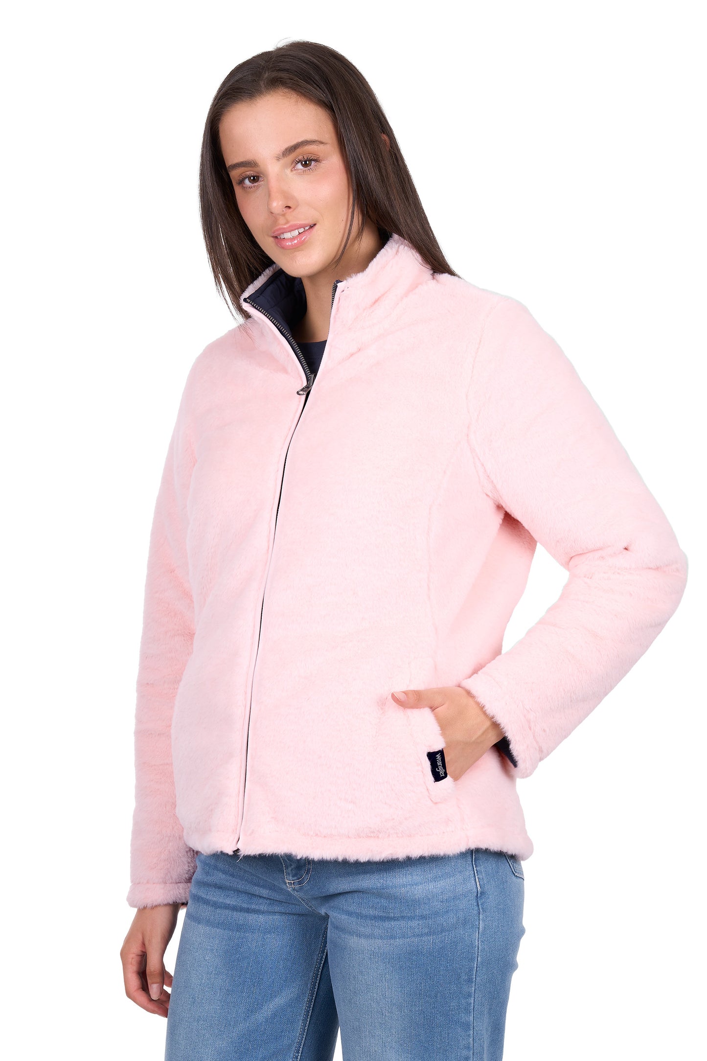 X6W2790572 Wrangler Women's Marta Reversible Jacket Navy/Pink