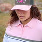 X6W2939CAP Wrangler Women's Erinn HP Ponytail Truck Cap Olive/Pink