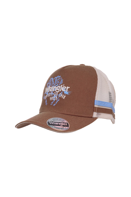 X6W2940CAP Wrangler Women's Lin HP Ponytail Truck Cap Rust