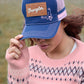 X6W2941CAP Wrangler Women's Sasha HP Ponytail Truck Cap Blue