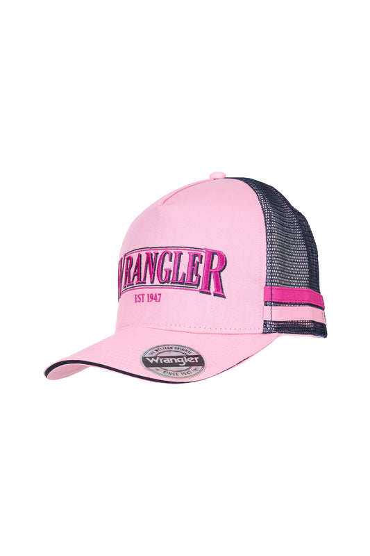 X6W2942CAP Wrangler Women's Annabelle HP Ponytail Truck Cap Pink/Navy
