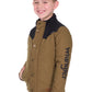 X6W3771521 Wrangler Boy's Ruben Jacket Dark Tan/Black
