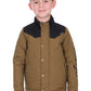 X6W3771521 Wrangler Boy's Ruben Jacket Dark Tan/Black