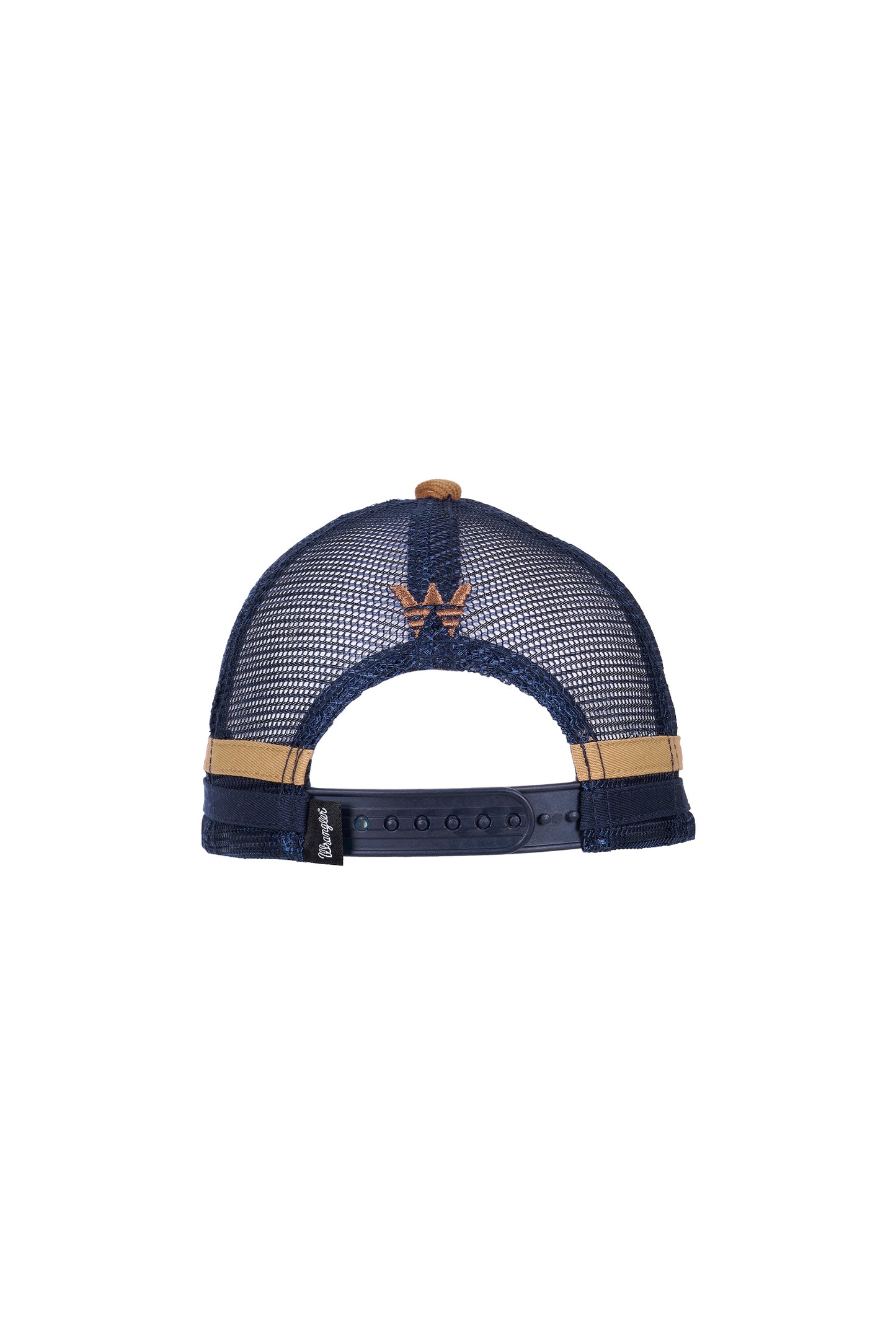 X6W3952CAP  Wrangler Kid's Conner Trucker Cap Tan/Navy