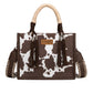 X6W4901BAG Wrangler Cow Print Tassel Crossbody Bag