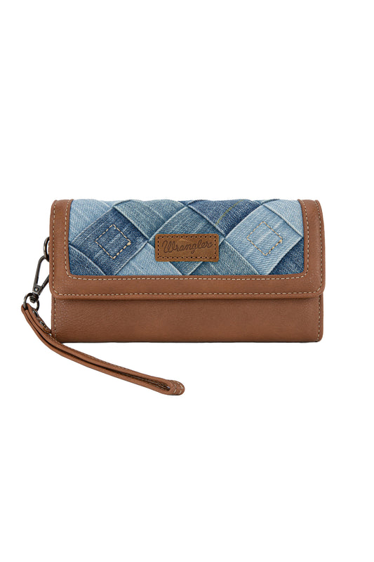 X6W4905WLT Wrangler Denim Patchwork Wallet