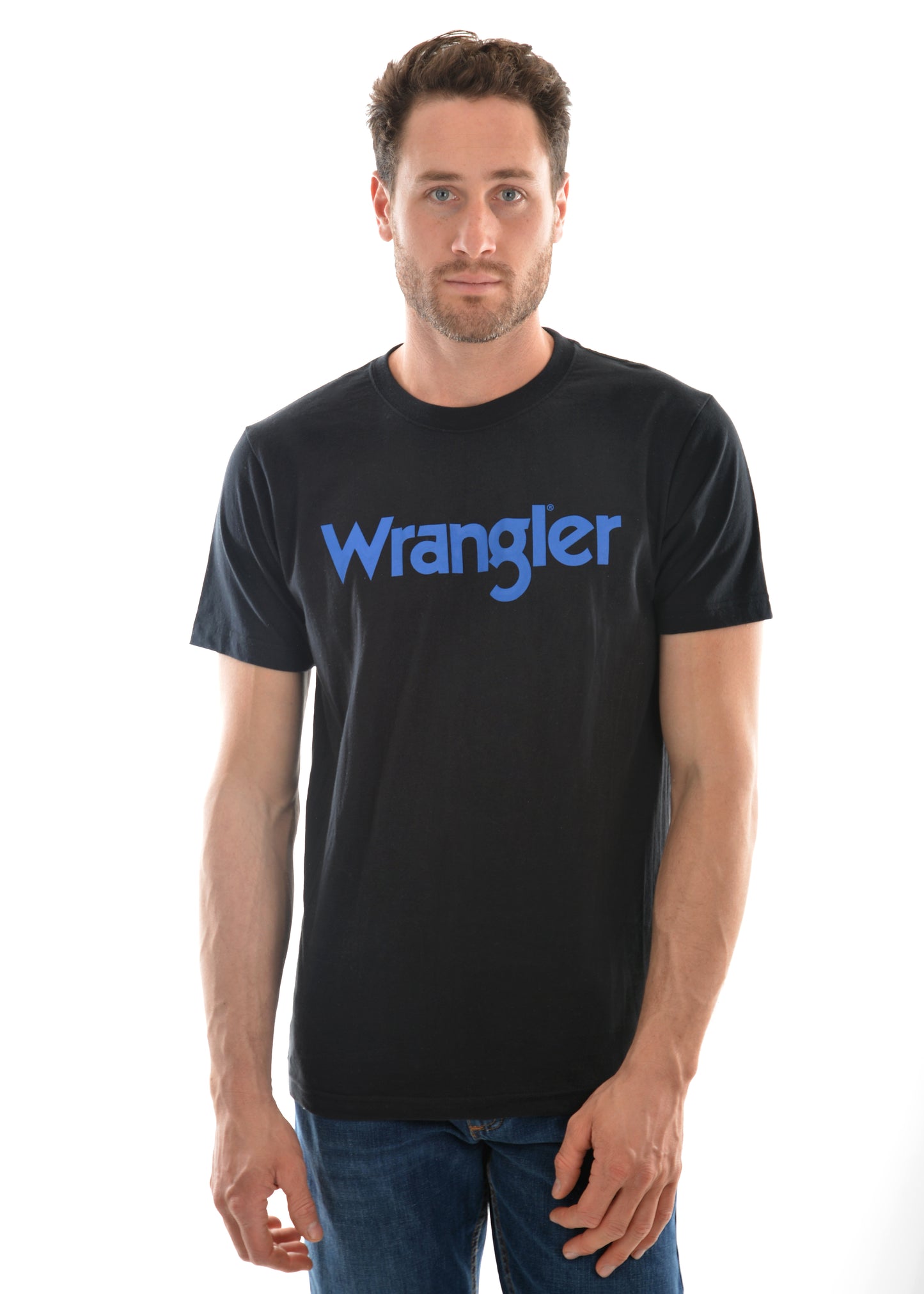 XCP1557501 Wrangler Men's Logo SS Tee Black