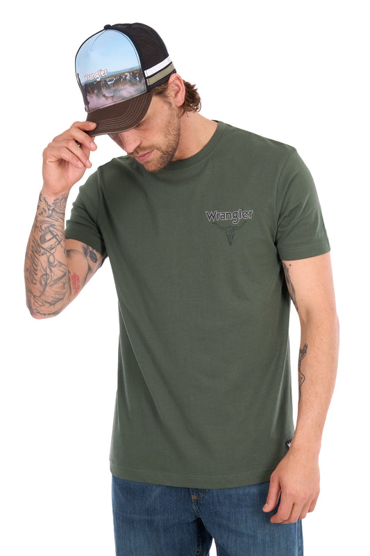 XCP1557683 Wrangler Men's Jay SS Tee Cypress