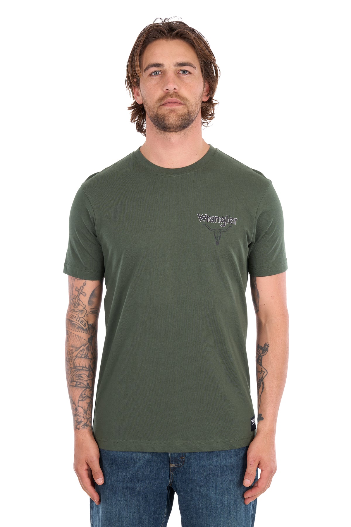 XCP1557683 Wrangler Men's Jay SS Tee Cypress