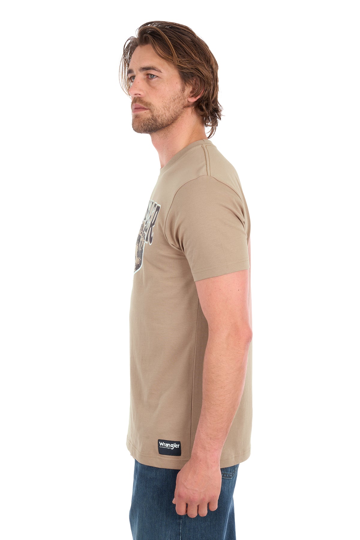 XCP1557686 Wrangler Men's James SS Tee Tan
