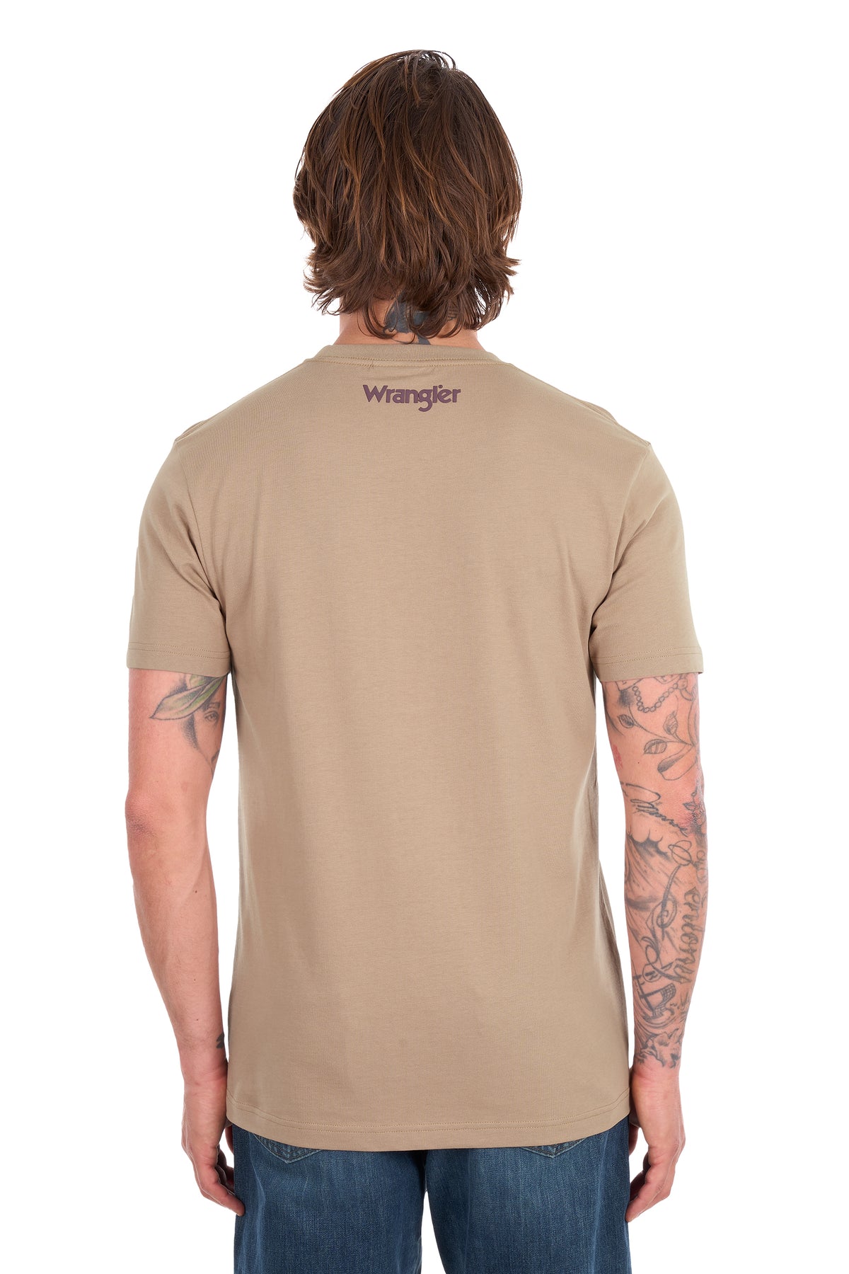 XCP1557686 Wrangler Men's James SS Tee Tan