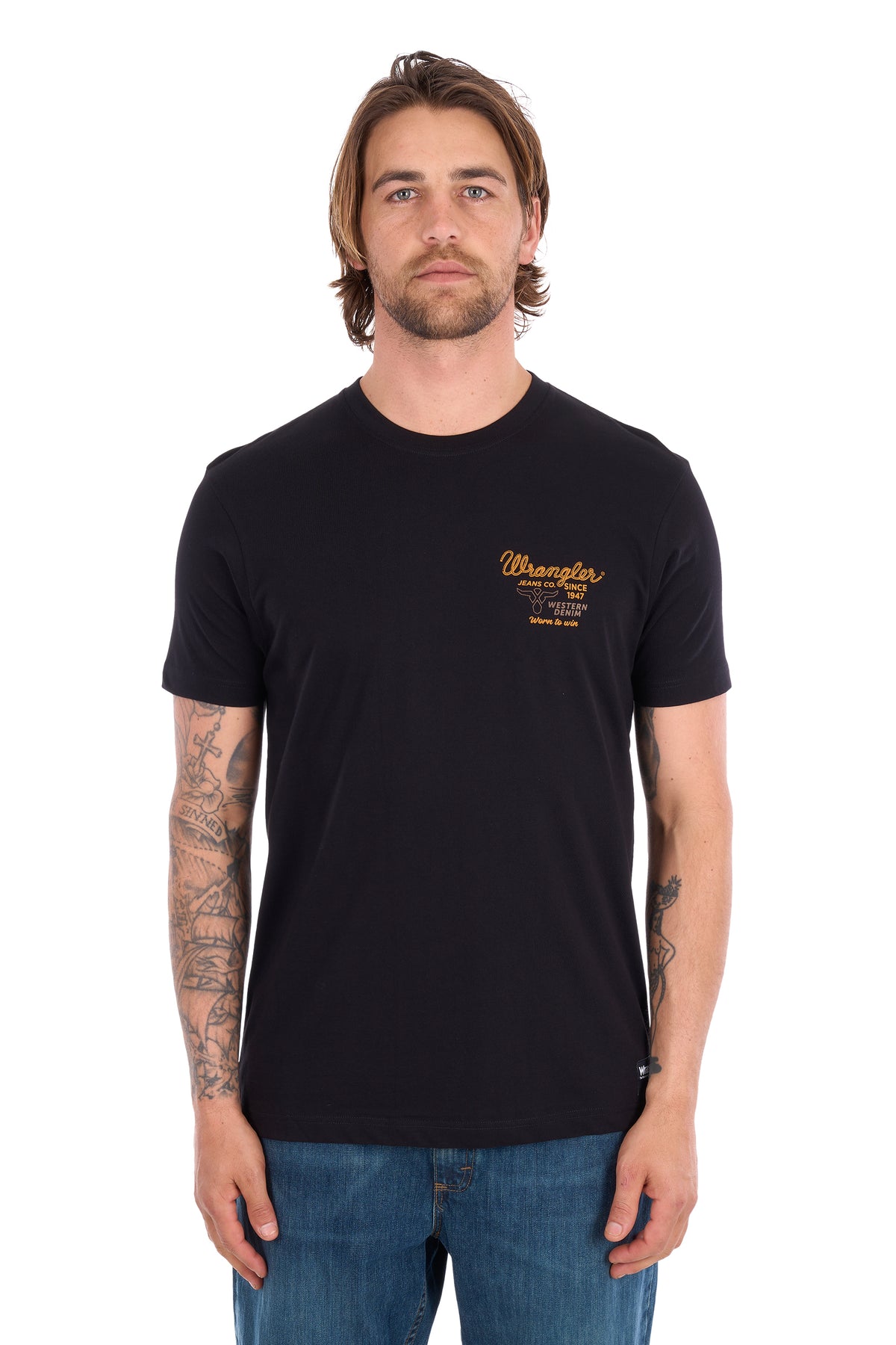 XCP1557687 Wrangler Men's Robert SS Tee Black