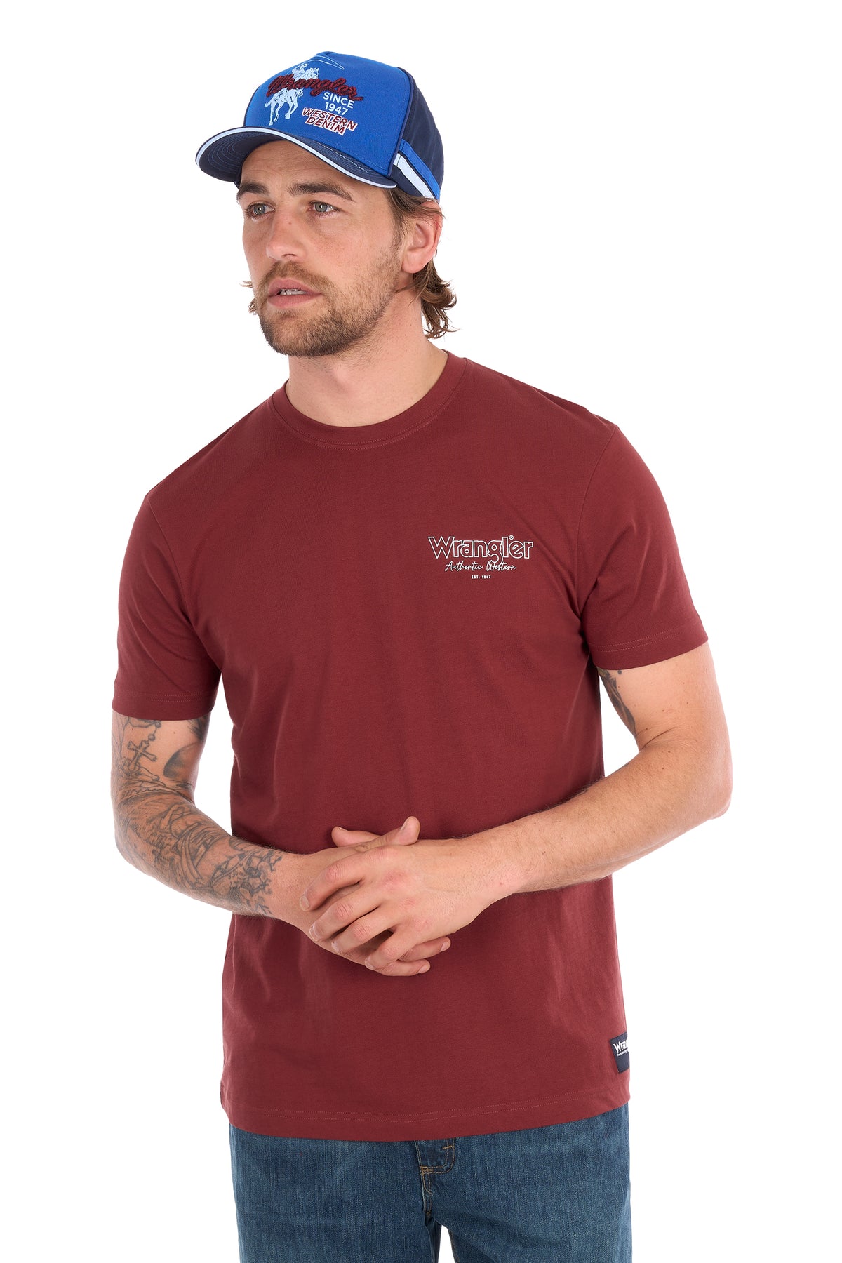 XCP1557690 Wrangler Men's Richard SS Tee Cognac