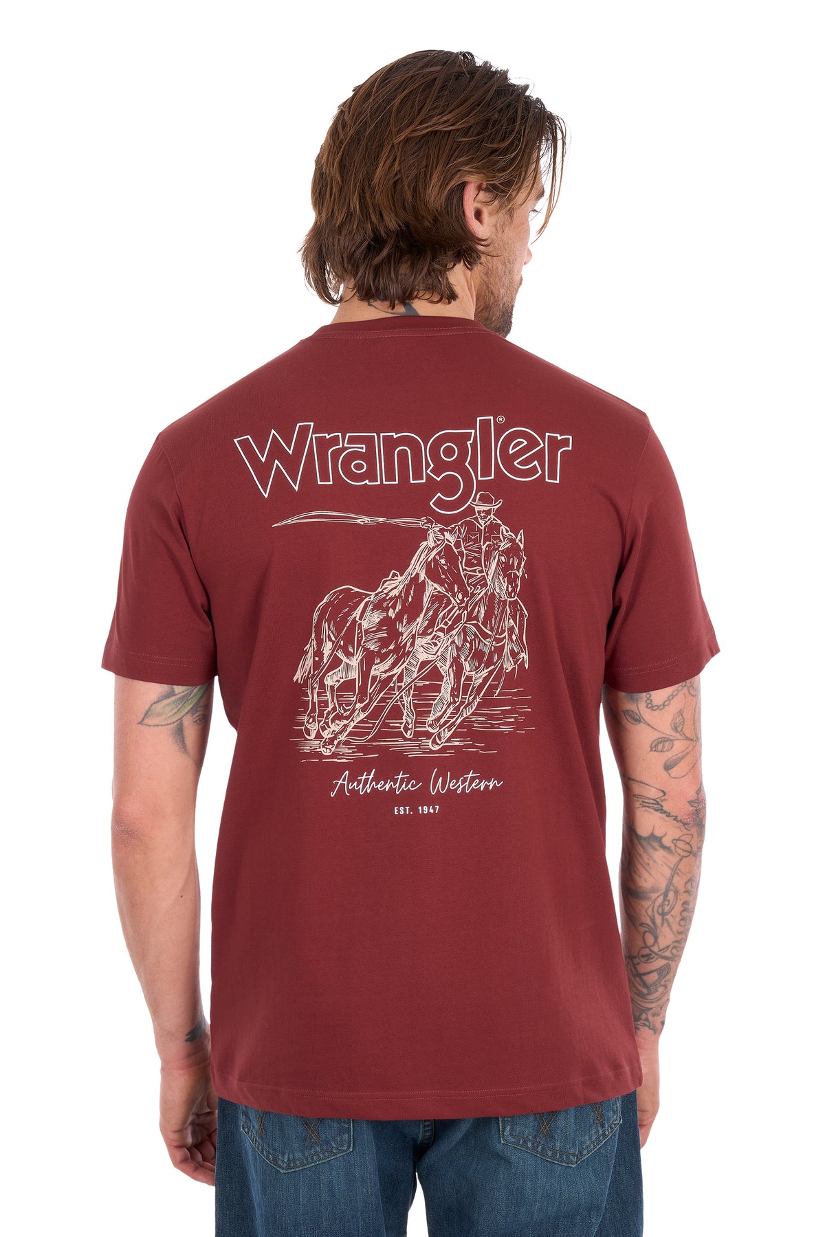 XCP1557690 Wrangler Men's Richard SS Tee Cognac