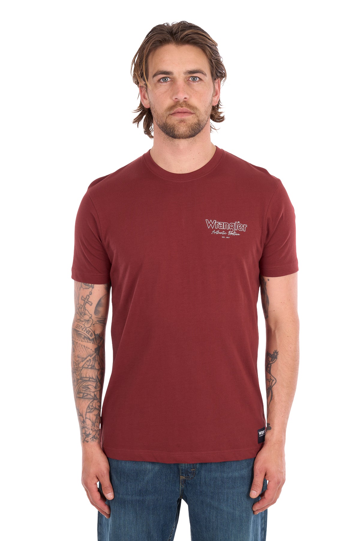 XCP1557690 Wrangler Men's Richard SS Tee Cognac