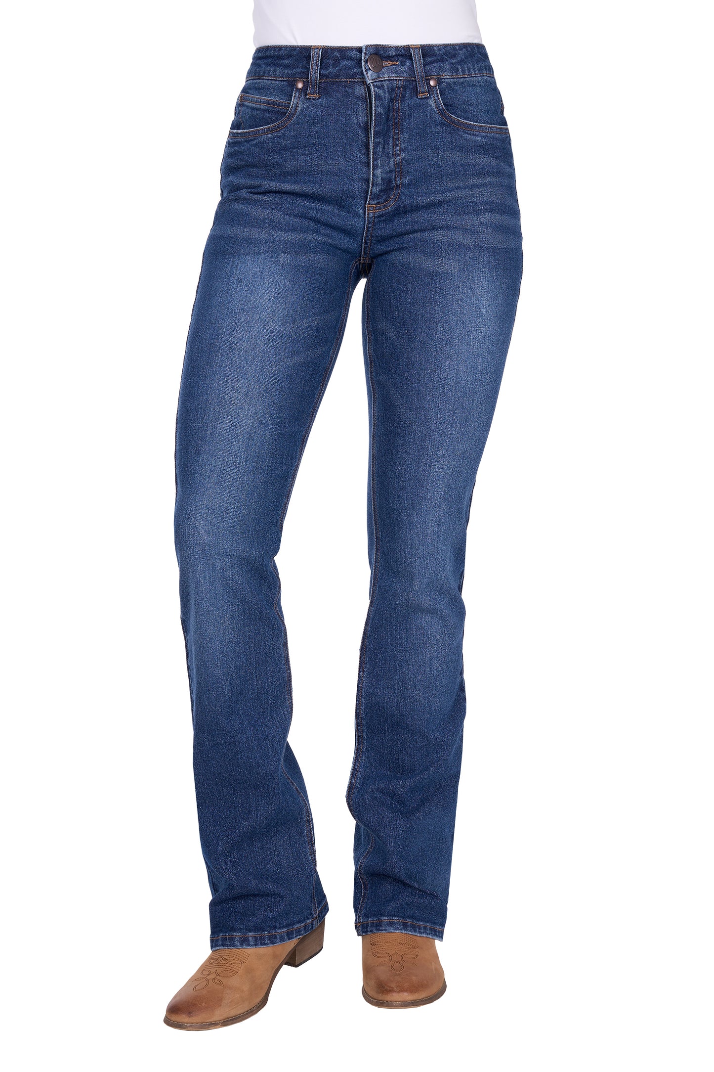 XCP2255534 Wrangler Women's Laura HR Boot Cut Jean Wild Indigo