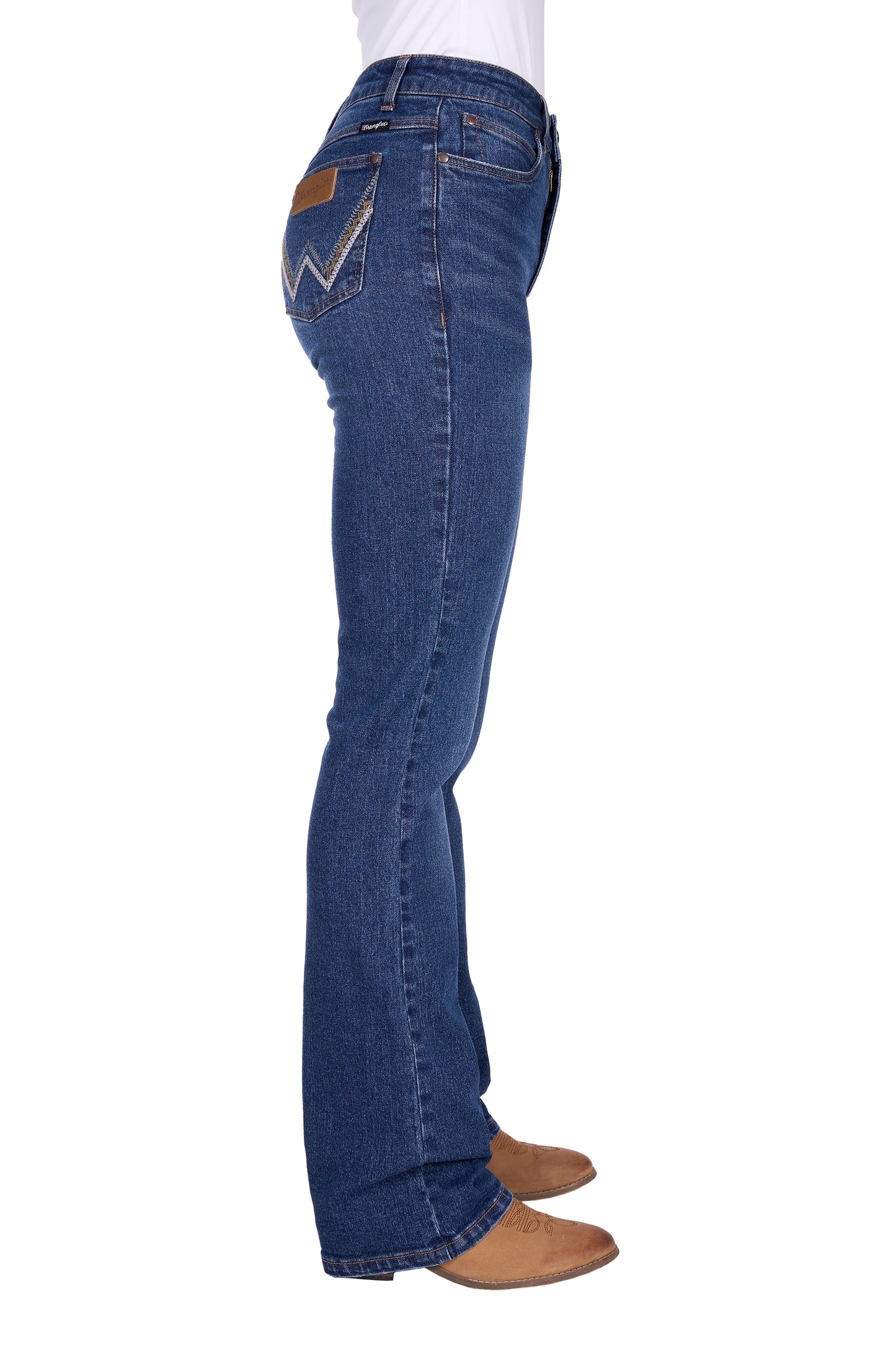 XCP2255534 Wrangler Women's Laura HR Boot Cut Jean Wild Indigo