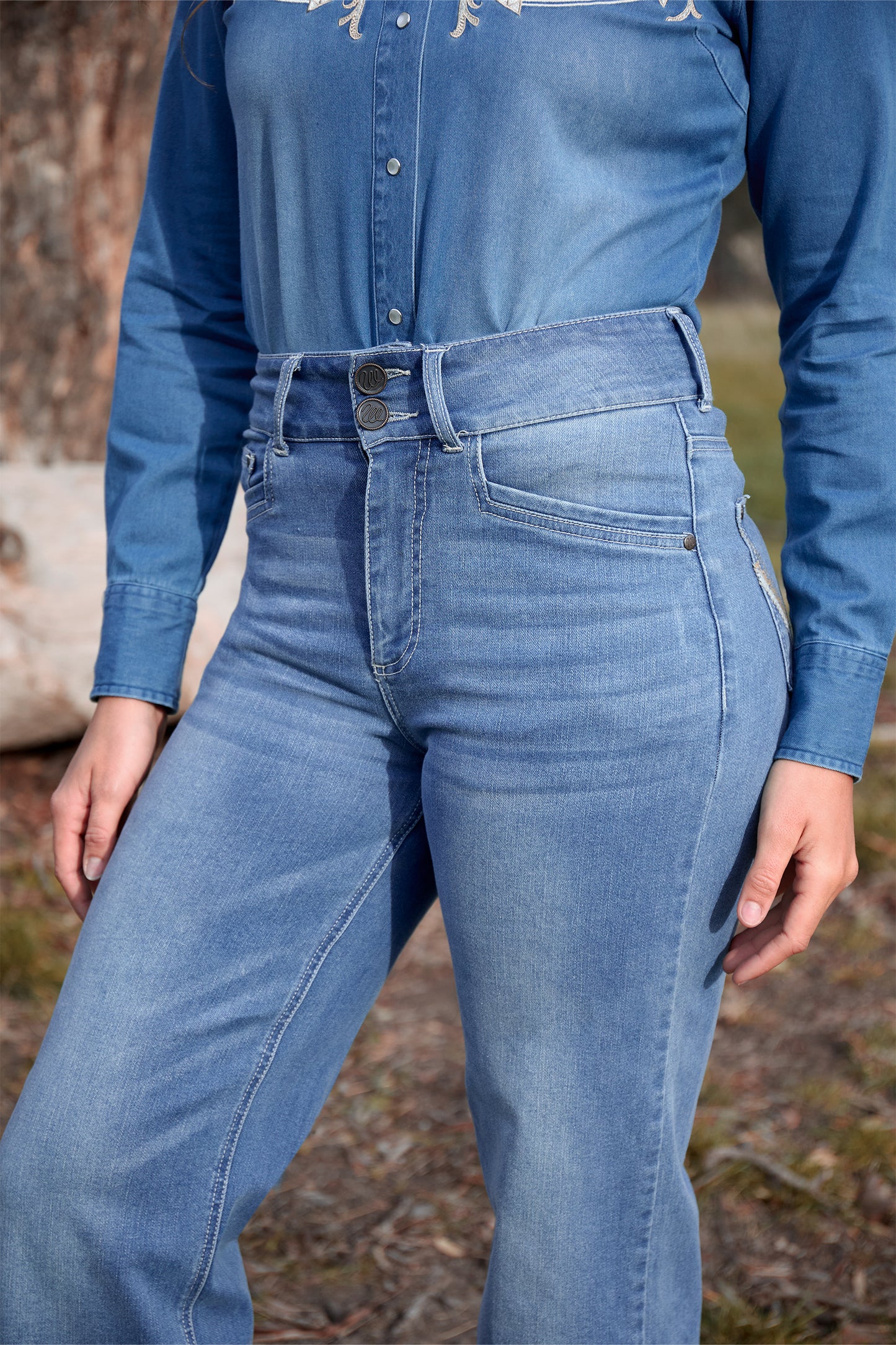 XCP2258580 Wrangler Women's Chloe HR Jean Morning Sky 30 Leg