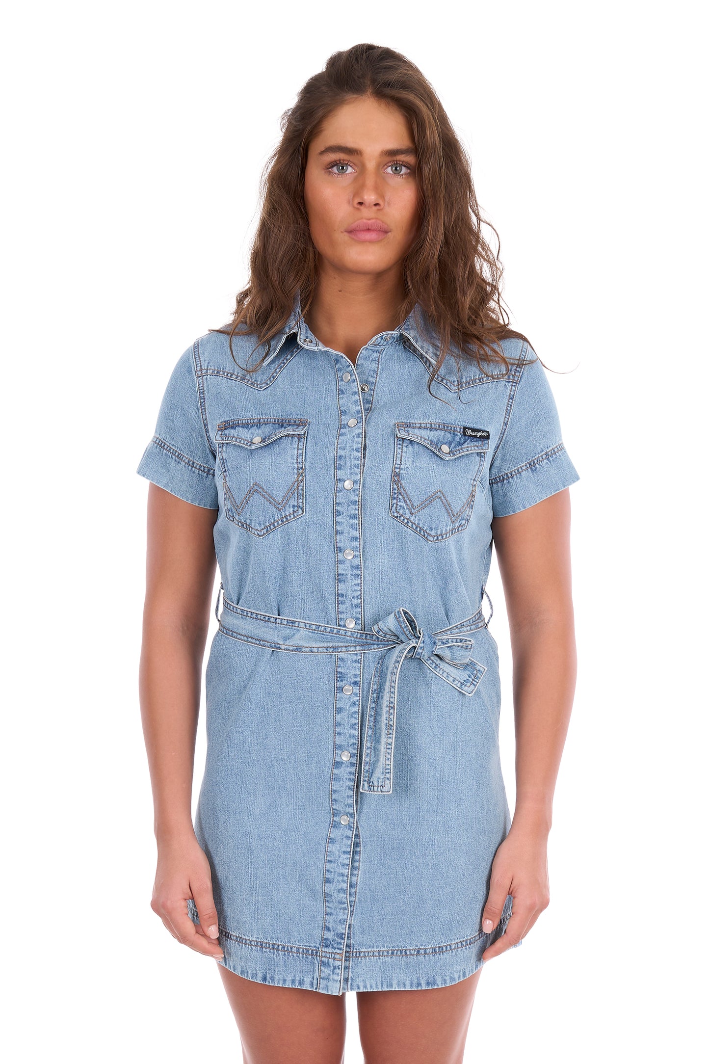 XCP2408622 Wrangler Women's Marla SS Dress Sky