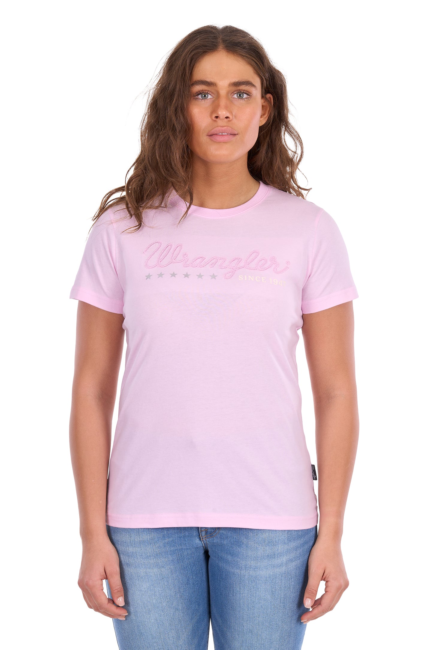 XCP2598633 Wrangler Women's Lucy SS Tee Pastel Pink