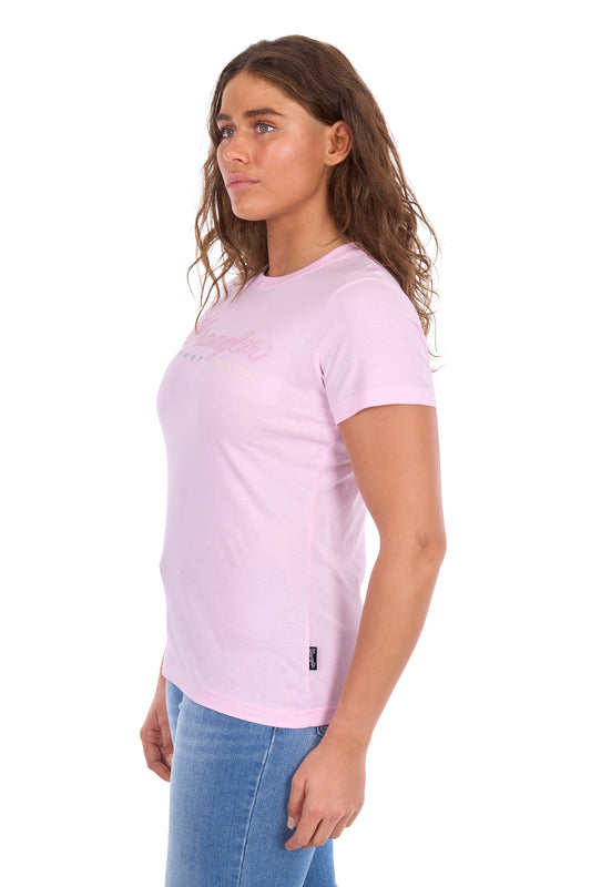 XCP2598633 Wrangler Women's Lucy SS Tee Pastel Pink