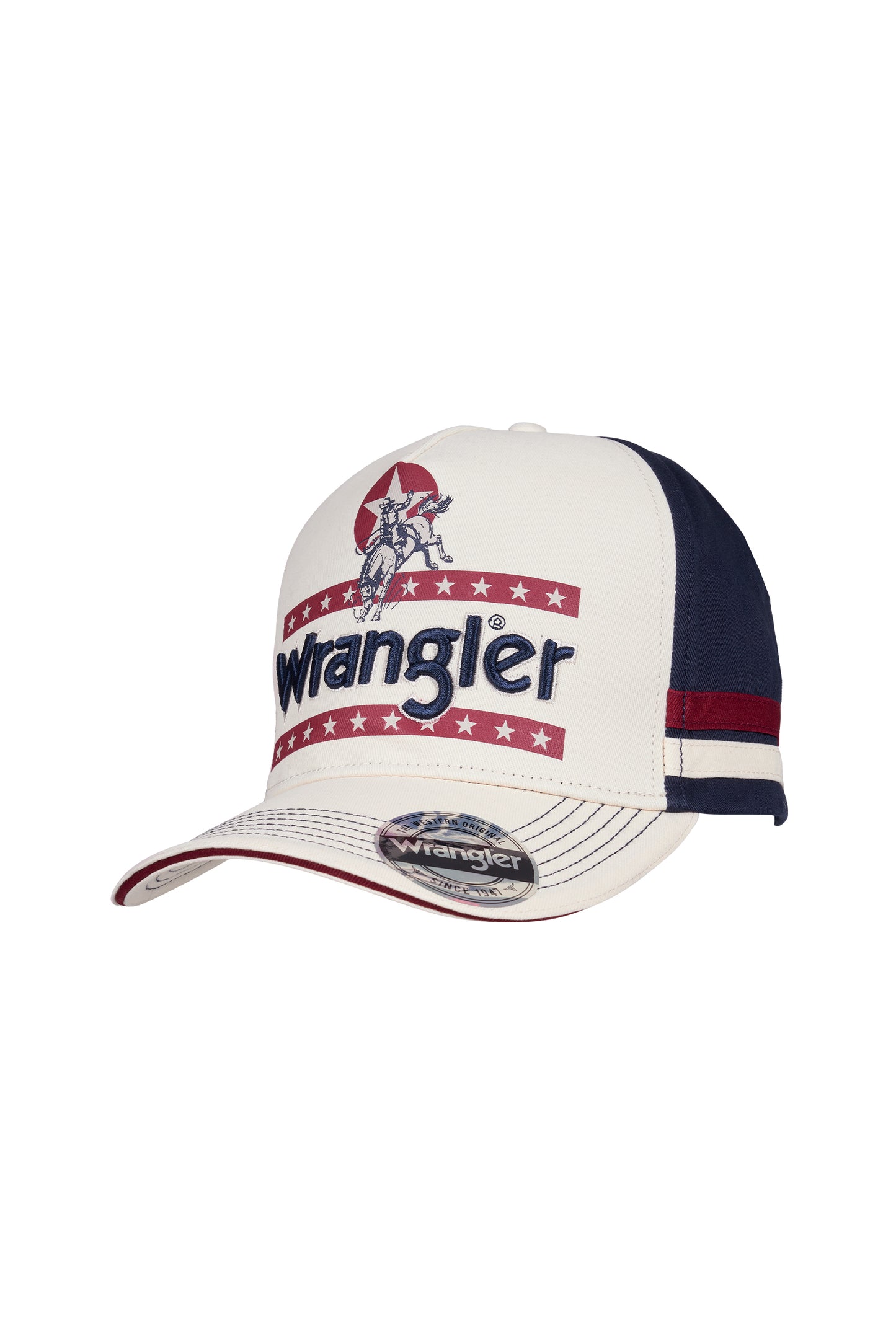 XCP2947CAP Wrangler Women's Nora HP Full Back Cap Cream/Navy