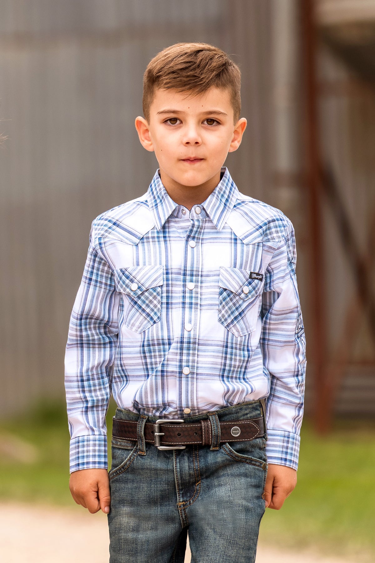 XCP7951BLT Wrangler Kid's Denny Belt Dark Tan