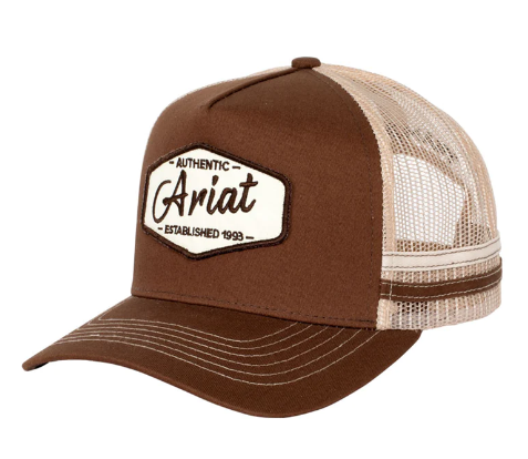 AC2206 Ariat Est Patch Trucker Cap Dachshund Brown