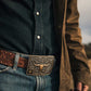 A984P Montana Lonestar Longhorn Attitude Buckle