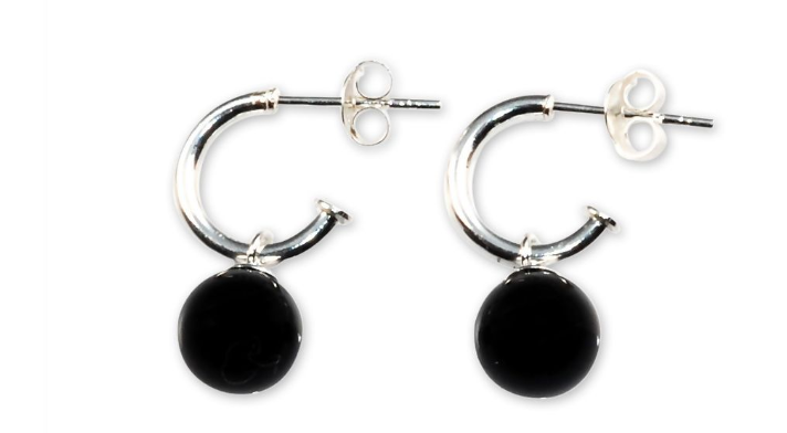 EB027 MCJ Huggies Black AGT S/S Earrings