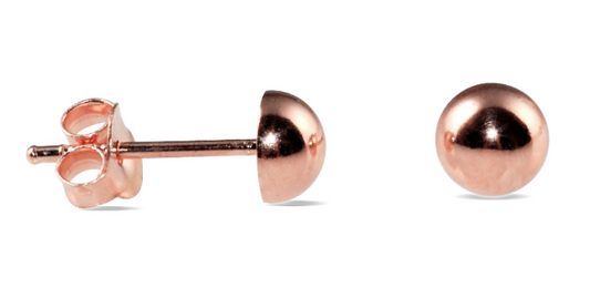 EB0399 MCJ Rose Gold 6mm Ball Stud Earrings