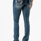 EB51902-30 Grace in LA Women's Medium Wash Easy Fit Mid Rise Bootcut Stretch 30Leg