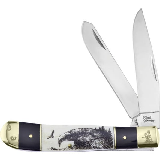 FSW108BHSBE Frost Cutlery Trapper Eagle Buffalo Horn