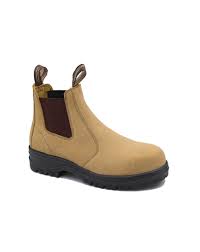 145 Blundstone Fawn Suede Elastic Side Safety Boot