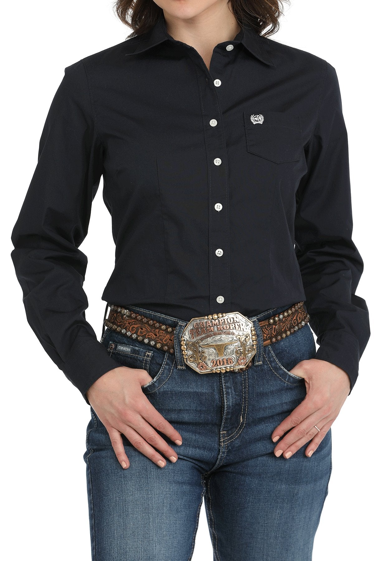 MSW9164108 Cinch Women's Arena Shirt Navy