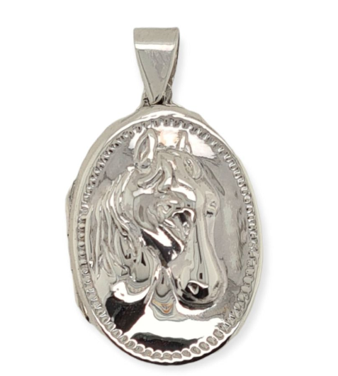 PB0623 Locket S/S Oval Horse