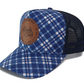 31331 Dusty Creek Women's Navy Gingham High Pony Tail Cap