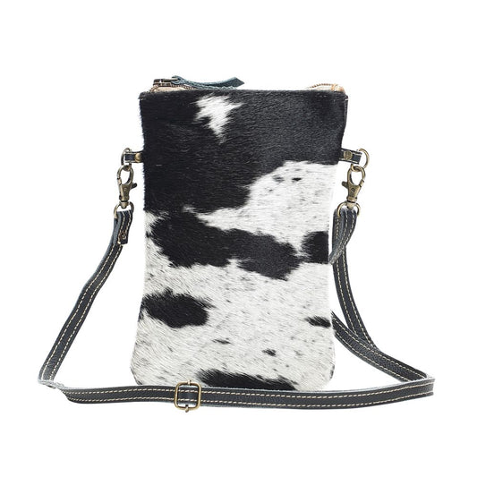 S-1174 Handbag White & Black Cross Body