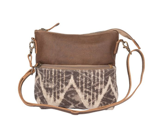 S-2156 Coffee Canvas Small Crossbody Bag