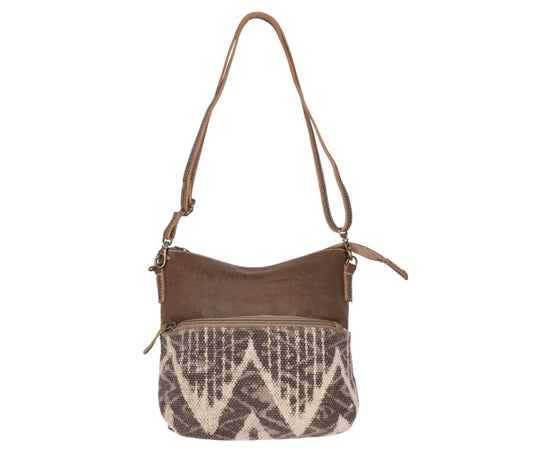 S-2156 Coffee Canvas Small Crossbody Bag