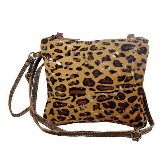 S-2829 Freckled Leopard Print Hide Bag