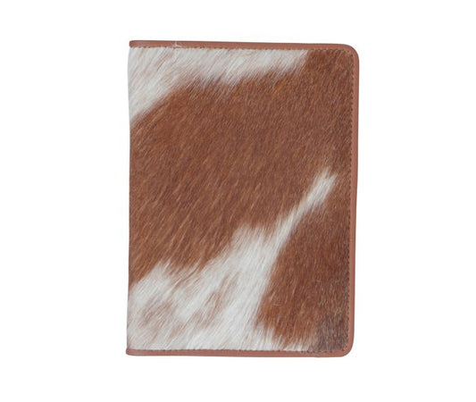 S-3644 Hide passport case brown and white