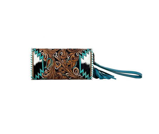 S-8736 Dolly trail hand tooled wallet