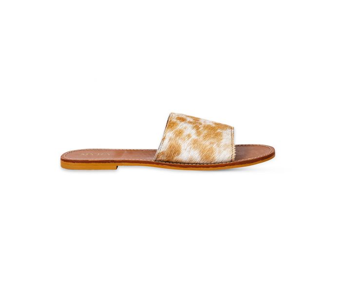 S-9658 Kemma Hide Sandal White and Tan