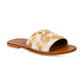 S-9658 Kemma Hide Sandal White and Tan